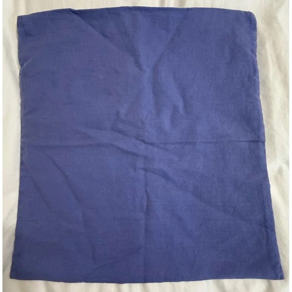 Pottery Barn 100% Linen Shams‎ Purple White Shell Like Buttons 19